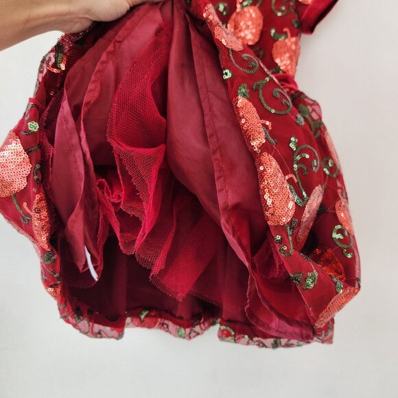 Disney Princess Snow White Dress Red Apples Special Occasion Formal Girls 4 - Picture 4 of 8